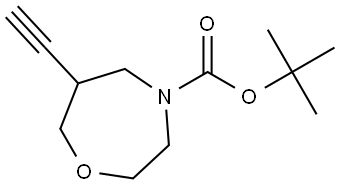 tert-Butyl 6-ethynyl-1,4-oxazepane-4-carboxylate Struktur