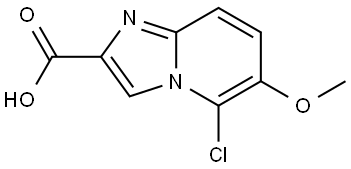 5-Chloro-6-methoxy-imidazo[1,2-a]pyridine-2-carboxylic acid Struktur