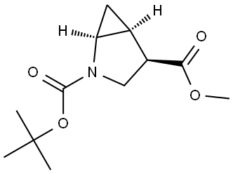 O2-tert-butyl O4-methyl (1S,4R,5S)-2-azabicyclo[3.1.0]hexane-2,4-dicarboxylate Struktur