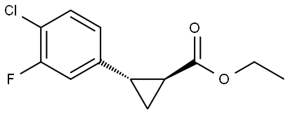 ethyl trans-2-(4-chloro-3-fluoro-phenyl)cyclopropanecarboxylate Struktur