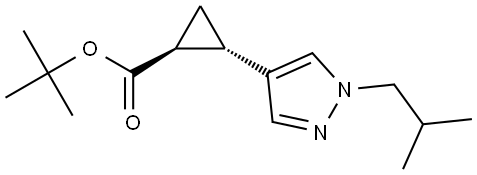 tert-butyl trans-2-(1-isobutylpyrazol-4-yl)cyclopropanecarboxylate Struktur