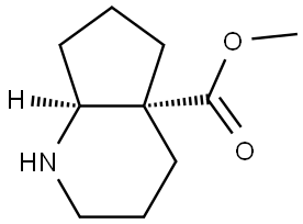 methyl (4aR,7aS)-1,2,3,4,5,6,7,7a-octahydrocyclopenta[b]pyridine-4a-carboxylate Struktur