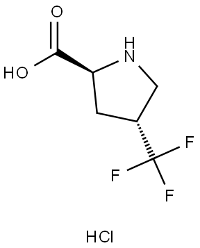 (2S,4R)-4-(trifluoromethyl)pyrrolidine-2-carboxylic acid hydrochloride Struktur