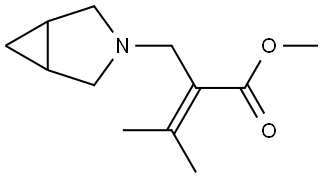 methyl 2-(3-azabicyclo[3.1.0]hexan-3-ylmethyl)-3-methyl-but-2-enoate Struktur