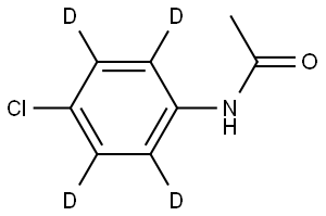 N-(4-chloro-2,3,5,6-tetradeuterio-phenyl)acetamide Struktur