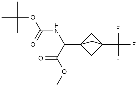 methyl 2-(tert-butoxycarbonylamino)-2-[3-(trifluoromethyl)-1-bicyclo[1.1.1]pentanyl]acetate Struktur