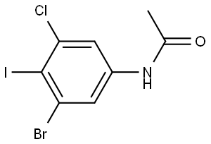 N-(3-bromo-5-chloro-4-iodo-phenyl)acetamide Struktur