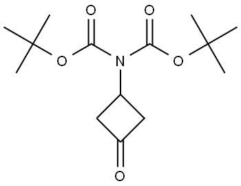 tert-butyl N-tert-butoxycarbonyl-N-(3-oxocyclobutyl)carbamate Struktur