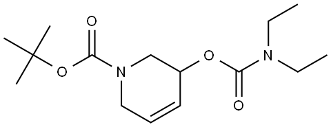 tert-butyl 3-(diethylcarbamoyloxy)-3,6-dihydro-2H-pyridine-1-carboxylate Struktur