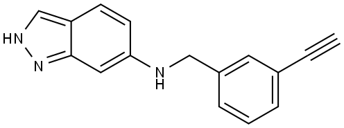 N-[(3-ethynylphenyl)methyl]-2H-indazol-6-amine Struktur