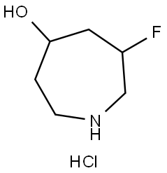 6-fluoroazepan-4-ol hydrochloride Struktur