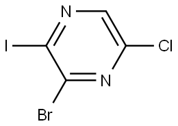 3-bromo-5-chloro-2-iodo-pyrazine Struktur