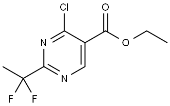 ethyl 4-chloro-2-(1,1-difluoroethyl)pyrimidine-5-carboxylate Struktur