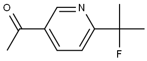 Ethanone, 1-[6-(1-fluoro-1-methylethyl)-3-pyridinyl]- Struktur