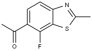 Ethanone, 1-(7-fluoro-2-methyl-6-benzothiazolyl)- Struktur