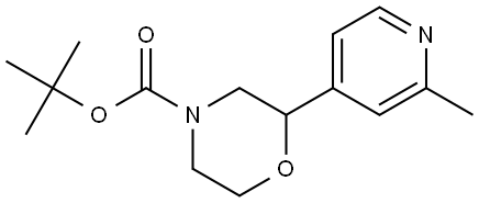 tert-butyl 2-(2-methylpyridin-4-yl)morpholine-4-carboxylate Struktur