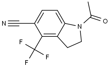 1-acetyl-4-(trifluoromethyl)indoline-5-carbonitrile Struktur