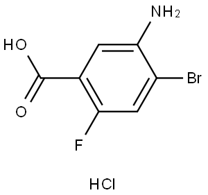 Benzoic acid, 5-amino-4-bromo-2-fluoro-, hydrochloride (1:1) Struktur