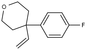 4-(4-fluorophenyl)-4-vinyltetrahydro-2H-pyran Struktur