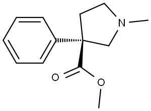 methyl (R)-1-methyl-3-phenylpyrrolidine-3-carboxylate Struktur