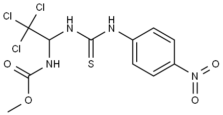 METHYL 2,2,2-TRICHLORO-1-(((4-NITROANILINO)CARBOTHIOYL)AMINO)ETHYLCARBAMATE Struktur