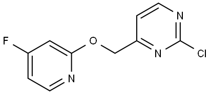 2-chloro-4-(((4-fluoropyridin-2-yl)oxy)methyl)pyrimidine Struktur