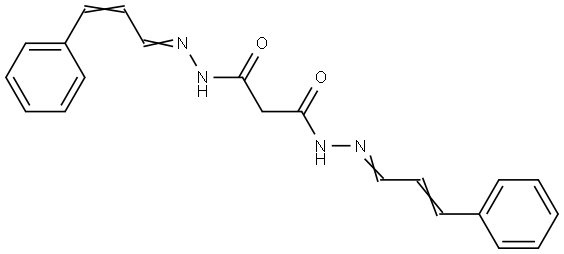 Propanedioic acid, 1,3-bis[2-(3-phenyl-2-propen-1-ylidene)hydrazide] Struktur