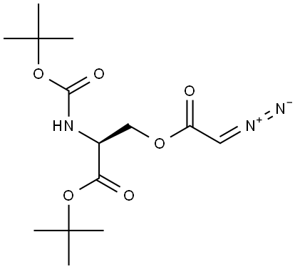 L-Serine, O-(2-diazoacetyl)-N-[(1,1-dimethylethoxy)carbonyl]-, 1,1-dimethylethyl ester Struktur