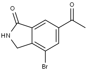 1H-Isoindol-1-one, 6-acetyl-4-bromo-2,3-dihydro- Struktur