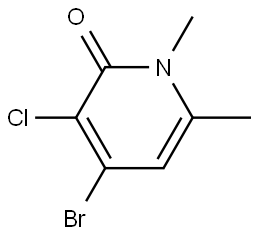 4-Bromo-3-chloro-1,6-dimethylpyridin-2(1H)-one Struktur