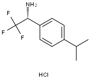 Benzenemethanamine, 4-(1-methylethyl)-α-(trifluoromethyl)-, hydrochloride (1:1), (αR)- Struktur