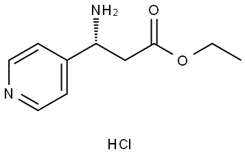 ethyl (R)-3-amino-3-(pyridin-4-yl)propanoate hydrochloride Struktur