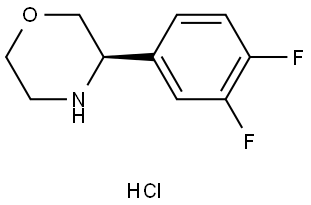 (R)-3-(3,4-difluorophenyl)morpholine hydrochloride Struktur