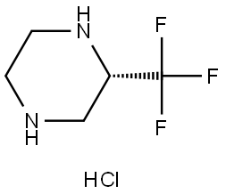 Piperazine, 2-(trifluoromethyl)-, hydrochloride (1:1), (2S)- Struktur