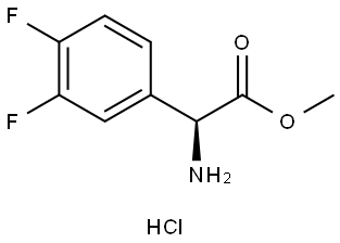 methyl (S)-2-amino-2-(3,4-difluorophenyl)acetate hydrochloride Struktur