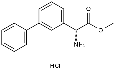 methyl (R)-2-([1,1'-biphenyl]-3-yl)-2-aminoacetate  hydrochloride Struktur