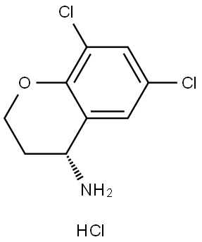 2H-1-Benzopyran-4-amine, 6,8-dichloro-3,4-dihydro-, hydrochloride (1:1), (4R)- Struktur