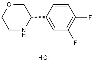 (S)-3-(3,4-difluorophenyl)morpholine hydrochloride Struktur