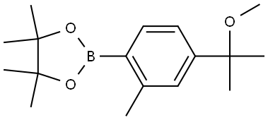 1,3,2-Dioxaborolane, 2-[4-(1-methoxy-1-methylethyl)-2-methylphenyl]-4,4,5,5-tetramethyl- Struktur