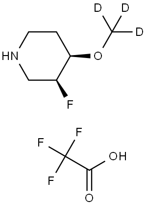 (3S,4R)-3-fluoro-4-d3-methoxypiperidine trifluoroacetic acid Struktur