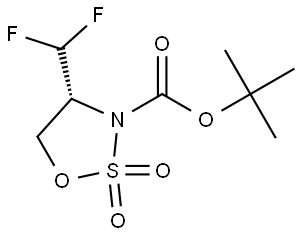 tert-butyl (R)-4-(difluoromethyl)-1,2,3-oxathiazolidine-3-carboxylate 2,2-dioxide Struktur