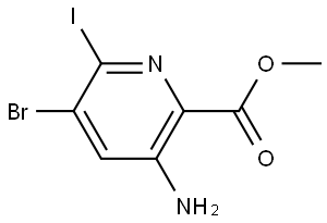 Methyl 3-amino-5-bromo-6-iodopicolinate Struktur