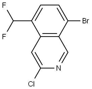 Isoquinoline, 8-bromo-3-chloro-5-(difluoromethyl)- Struktur