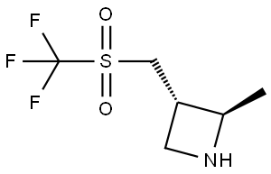 Azetidine, 2-methyl-3-[[(trifluoromethyl)sulfonyl]methyl]-, (2R,3S)- Struktur