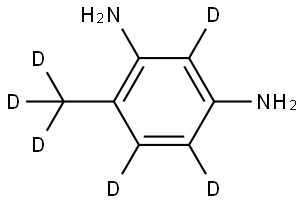 4-(methyl-d3)benzene-2,5,6-d3-1,3-diamine Struktur