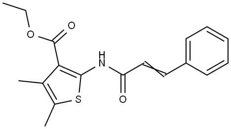 ETHYL 2-(CINNAMOYLAMINO)-4,5-DIMETHYL-3-THIOPHENECARBOXYLATE Struktur