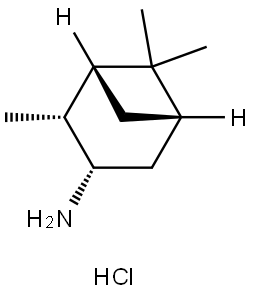 Bicyclo[3.1.1]heptan-3-amine, 2,6,6-trimethyl-, hydrochloride (1:1), (1R,2R,3S,5S)- Struktur