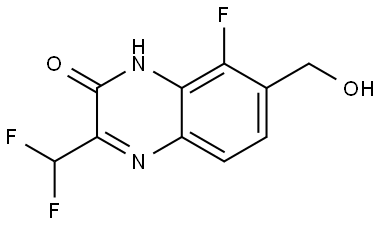 2(1H)-Quinoxalinone, 3-(difluoromethyl)-8-fluoro-7-(hydroxymethyl)- Struktur