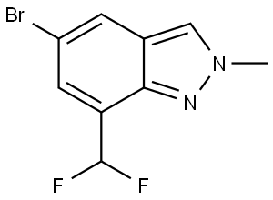 5-Bromo-7-(difluoromethyl)-2-methyl-2H-indazole Struktur