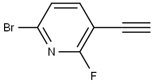 Pyridine, 6-bromo-3-ethynyl-2-fluoro- Struktur